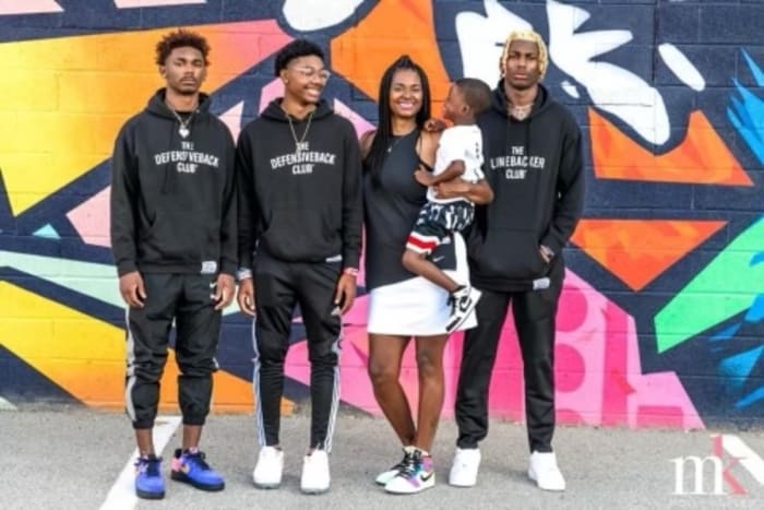 Darnell McCullough with her four sons.